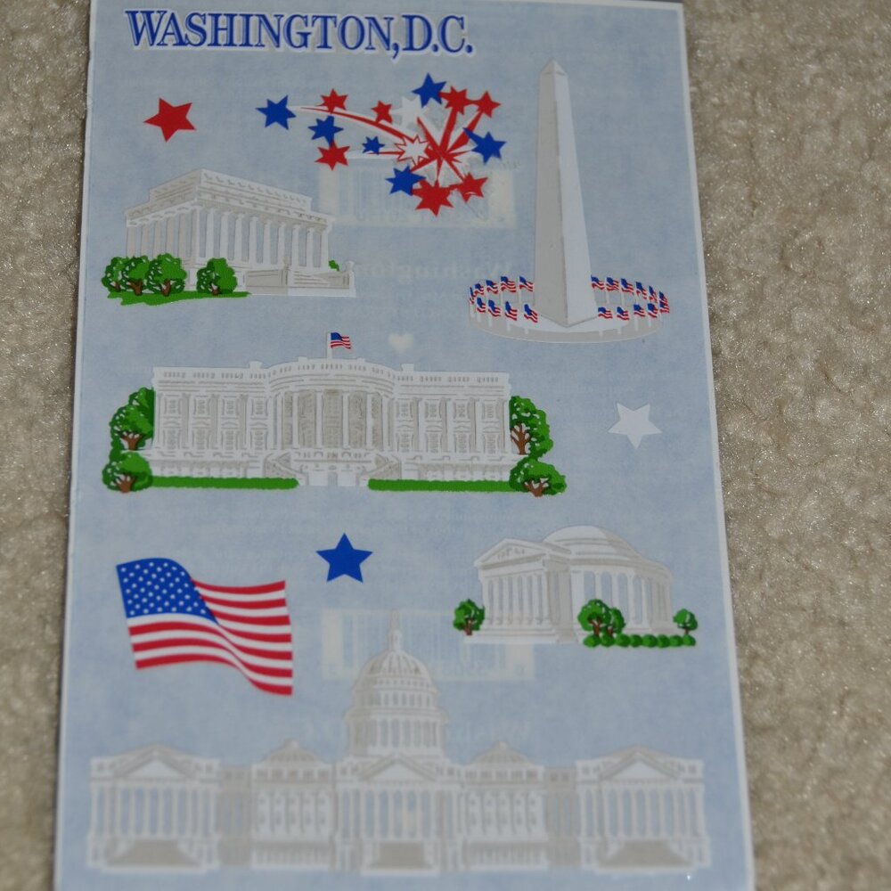 NIP Mrs GROSSMANS Grossman's 2 Sheets WASHINGTON DC CAPITOL SCRAPBOOK Sticker